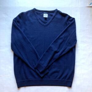 John W. Nordstrom Navy Blue 100% Italian Merino men’s sweater -used